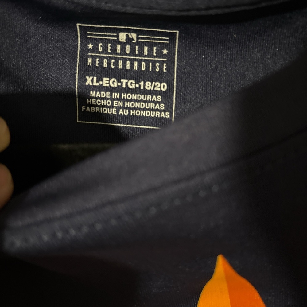 Genuine Merchandise Dark Blue Shirt with Orange Accent